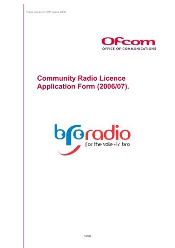 BRO RADIO - Ofcom Licensing