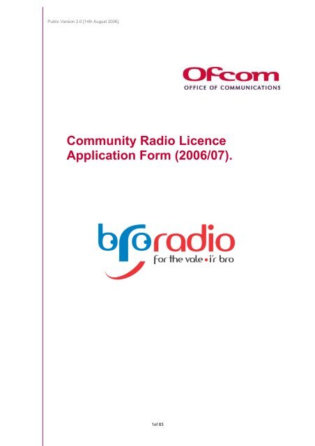 Bro Radio Ofcom Licensing