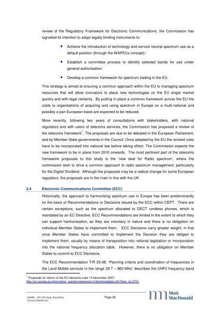 UHF2 realignment study - Ofcom Licensing