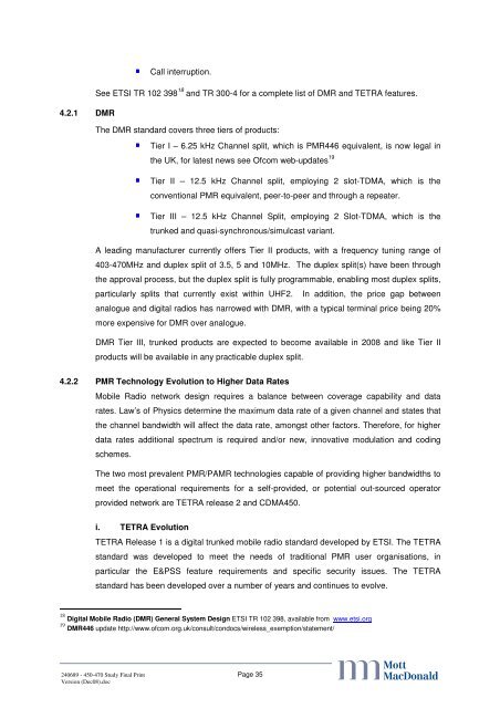 UHF2 realignment study - Ofcom Licensing