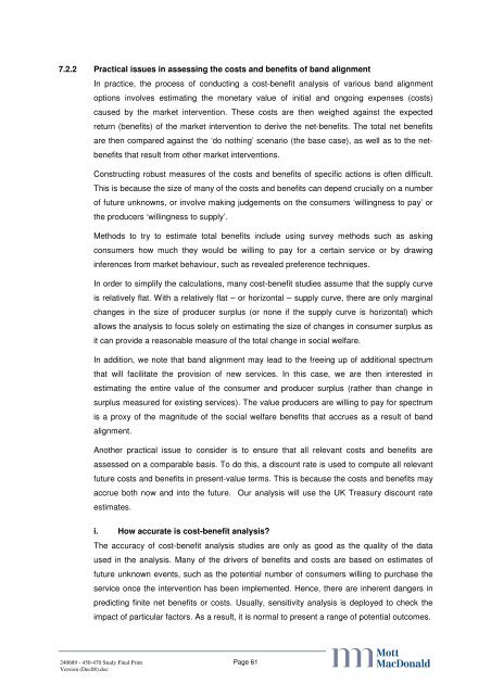 UHF2 realignment study - Ofcom Licensing