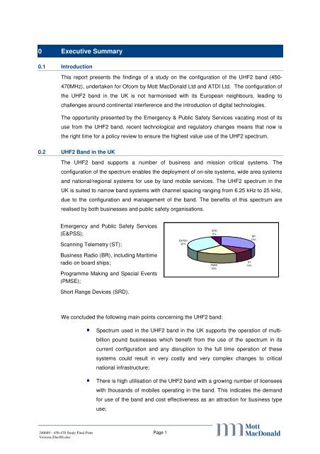 UHF2 realignment study - Ofcom Licensing