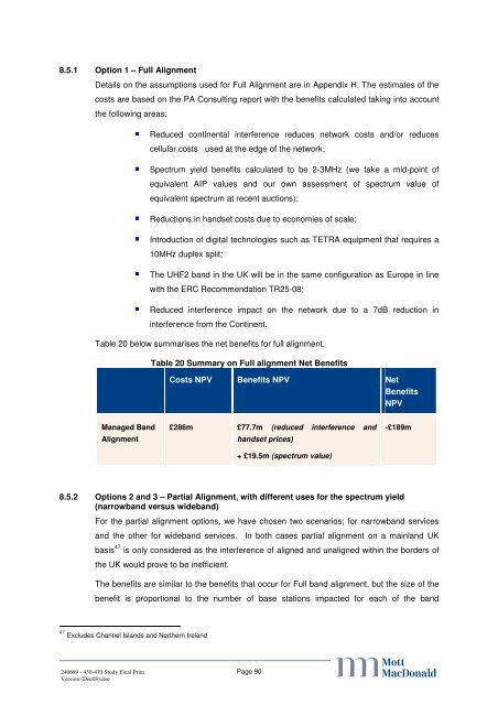 UHF2 realignment study - Ofcom Licensing