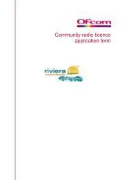 Riviera FM - Ofcom Licensing