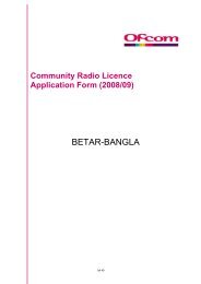 Betar Bangla - Ofcom Licensing
