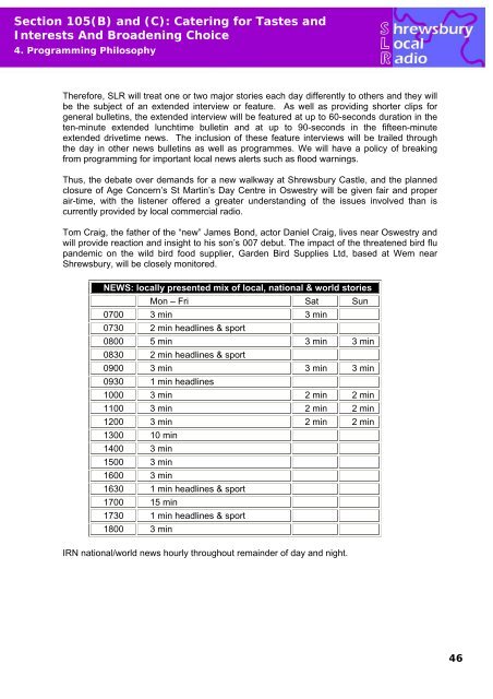 SLR - Ofcom Licensing