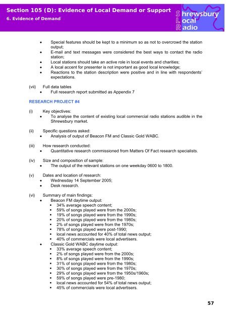 SLR - Ofcom Licensing