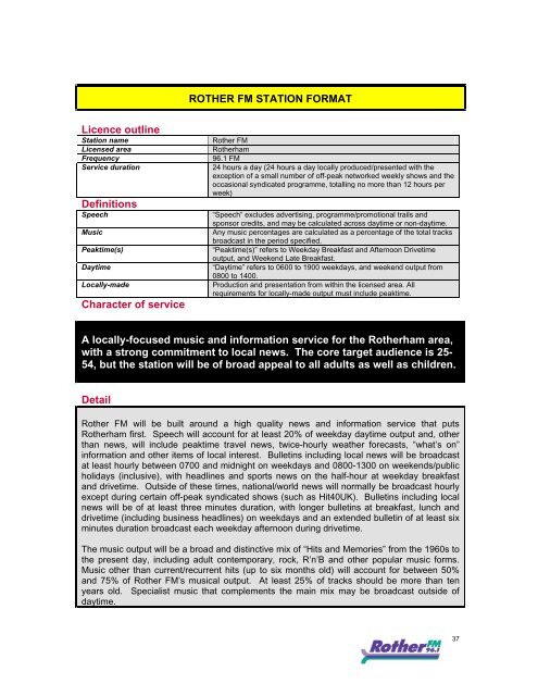 Rother FM - Ofcom Licensing