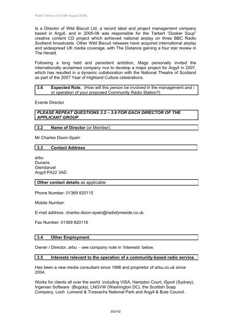 Radio Fyneside - Ofcom Licensing