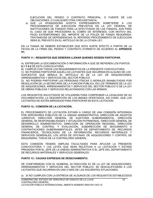 convocatoria de participación licitación pública internacional abierta ...