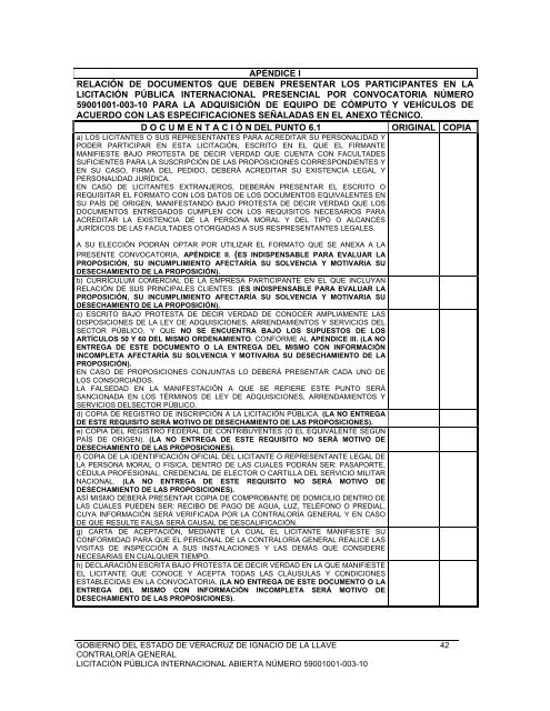 convocatoria de participación licitación pública internacional abierta ...