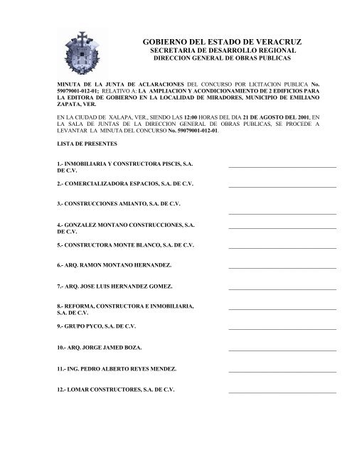 59079001-012-01 - Licitaciones de la Contraloría General