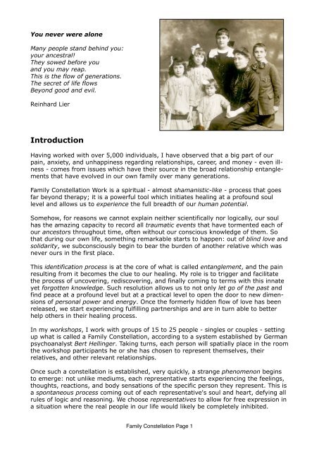 Introduction - Reinhard Lier Introduction - Reinhard Lier