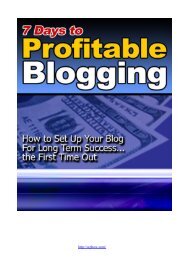 Seven Days to a Profitable Blog - Lifecycle Performance Pros