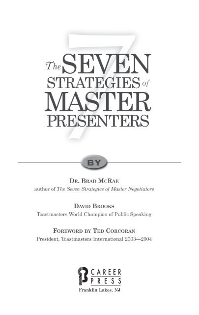The Seven Strategies of Master Presenters - Lifecycle Performance ...