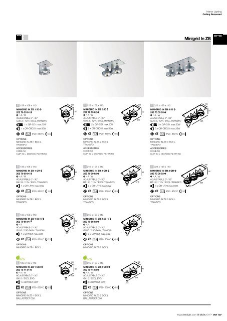 Interior Lighting Ceiling Recessed INT 101