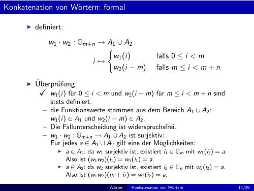 Grundbegriffe der Informatik - Einheit 4: Wörter (und vollständige ...