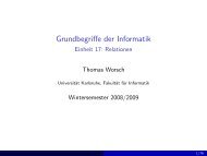 Grundbegriffe der Informatik - Einheit 17: Relationen