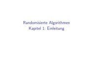 Randomisierte Algorithmen Kapitel 1: Einleitung