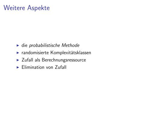 Randomisierte Algorithmen Kapitel 1: Einleitung