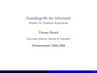 Grundbegriffe der Informatik - Einheit 14: Endliche Automaten