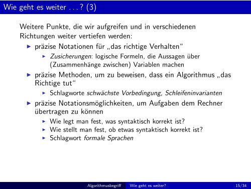 Grundbegriffe der Informatik - Einheit 5: Der Begriff des Algorithmus ...