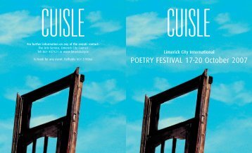 Cuisle 2007 Brochure - Cuisle Poetry Festival