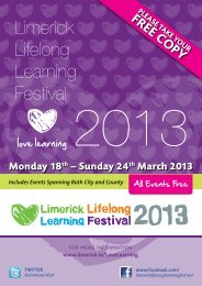 2013 Limerick Lifelong Learning Festival Programme - Limerick.ie