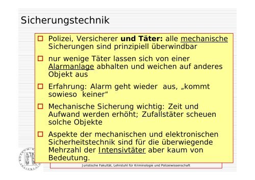 Wirksamkeit technischer Einbruchsprävention bei Wohn- und - Kfv