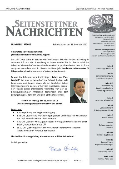 MOSTKOST 2012 - Marktgemeinde Seitenstetten