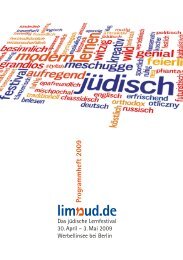 Programmheft - Limmud.de-Maintenance