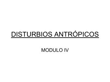 DISTURBIOS ANTRÓPICOS