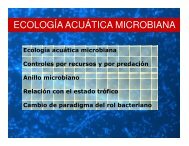 ECOLOGÍA ACUÁTICA MICROBIANA