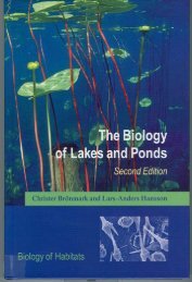 The Biology of Lakes and Ponds