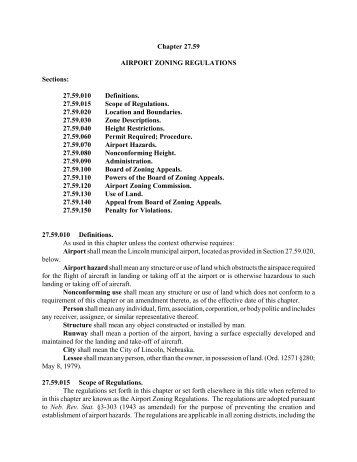 LMC Chapter 27.59 - Airport Zoning Regulations - City of Lincoln ...