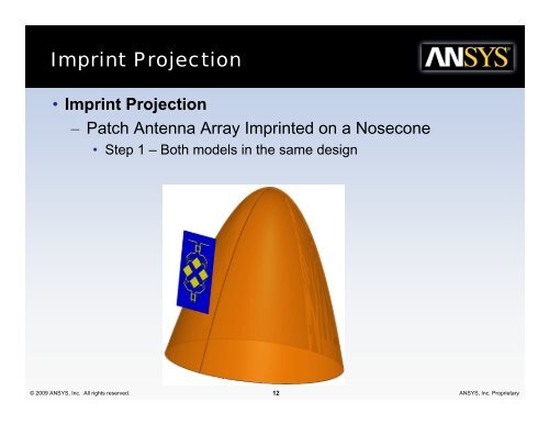 Imprint Projection - Ansys