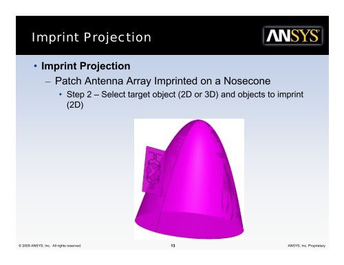 Imprint Projection - Ansys