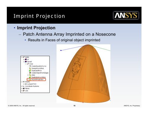 Imprint Projection - Ansys