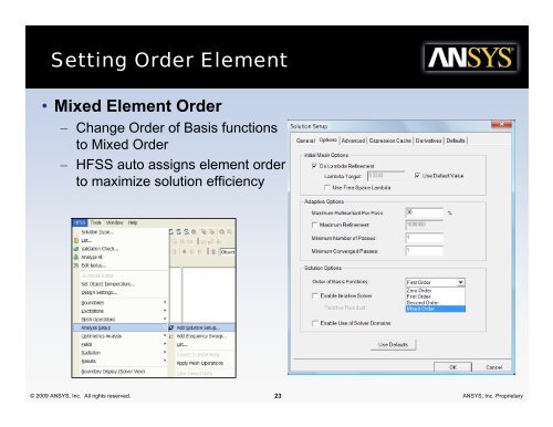 Imprint Projection - Ansys