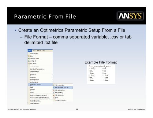 Imprint Projection - Ansys