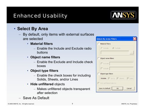 Imprint Projection - Ansys