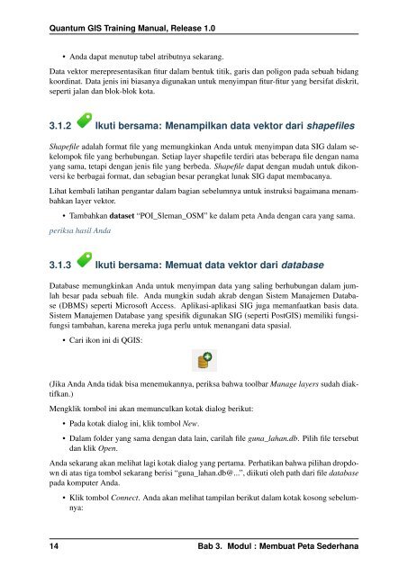Bahasa Indonesia Training Manual (PDF) - the QGIS Training Manual!