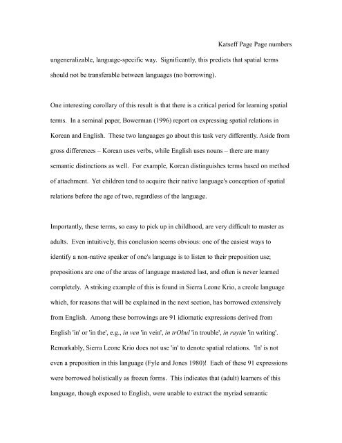 The case of pidgin and creole languages - Linguistics