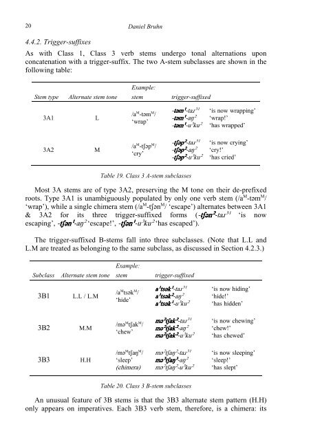 A TONAL TAXONOMY OF CHUNGLI AO VERBS Daniel Bruhn ...