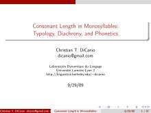 monosyllables
