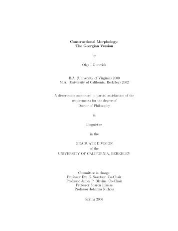 Constructional Morphology - Linguistics - University of California ...