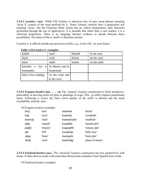 The phonology and morphology of Filomeno Mata Totonac