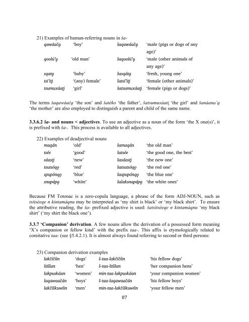 The phonology and morphology of Filomeno Mata Totonac