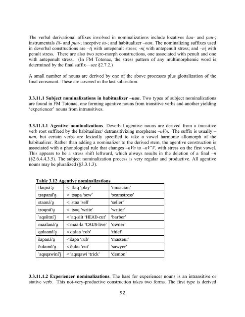 The phonology and morphology of Filomeno Mata Totonac