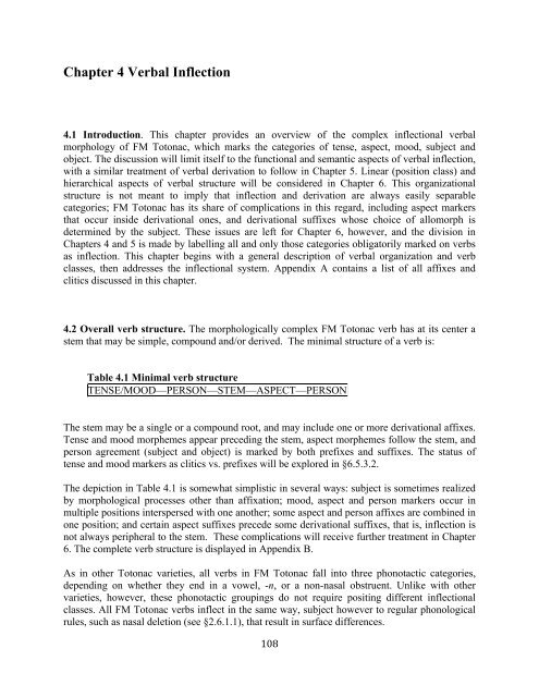 The phonology and morphology of Filomeno Mata Totonac